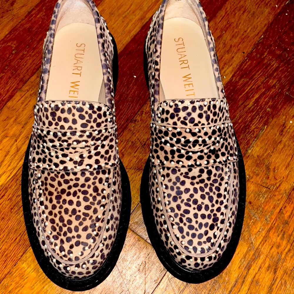Stuart weitzman cheetah print loafers